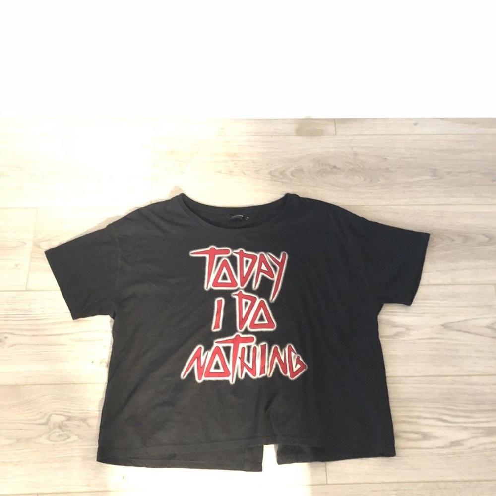 ElevenParis 'Today I Do Nothing' Crop Tee Size M